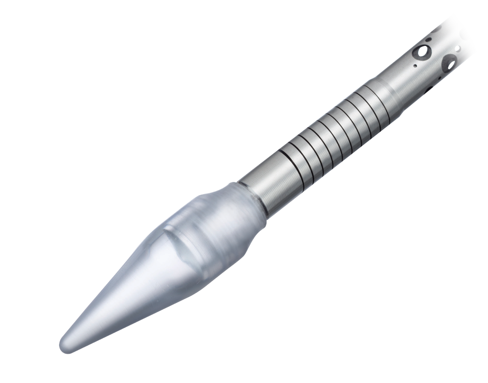 metal tube with plastic overmolding